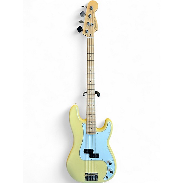 Used Fender Standard Precision Bass Yellow Electric Bass Guitar