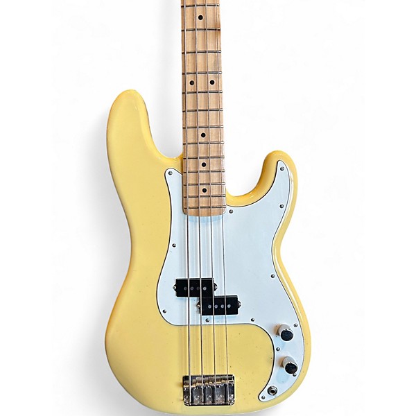 Used Fender Standard Precision Bass Yellow Electric Bass Guitar
