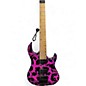 Used Kiesel Osiris 7 Headless Pink and Black Crackle Solid Body Electric Guitar thumbnail