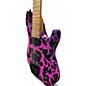 Used Kiesel Osiris 7 Headless Pink and Black Crackle Solid Body Electric Guitar