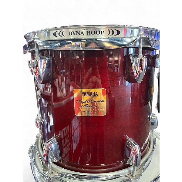 Used 2000 Yamaha 4 Piece CUSTOM MAPLE ABSOLUTE CHERRY RED Drum Kit