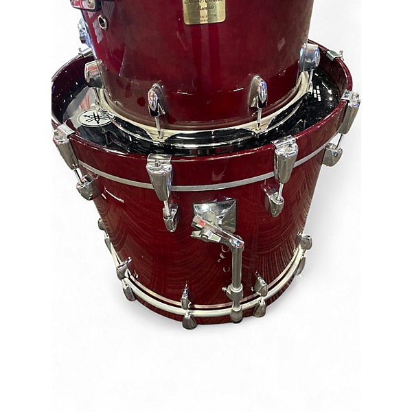 Used 2000 Yamaha 4 Piece CUSTOM MAPLE ABSOLUTE CHERRY RED Drum Kit