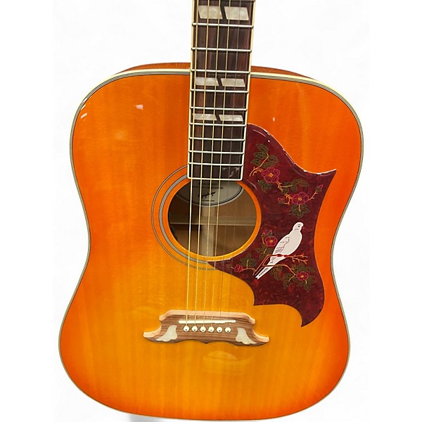 Used Epiphone DOVE STUDIO Vintage Sunburst Acoustic Electric Guitar
