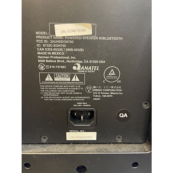 Used JBL EON712 Powered Speaker