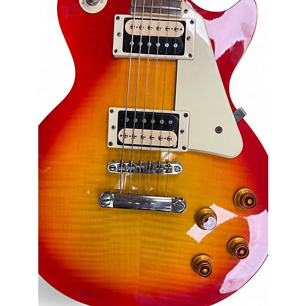 Used 2018 Epiphone Les Paul Standard Cherry Sunburst Solid Body Electric Guitar