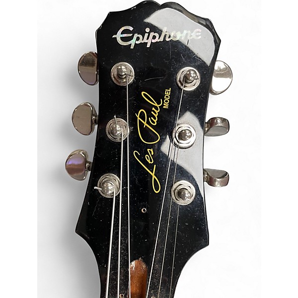 Used 2018 Epiphone Les Paul Standard Cherry Sunburst Solid Body Electric Guitar