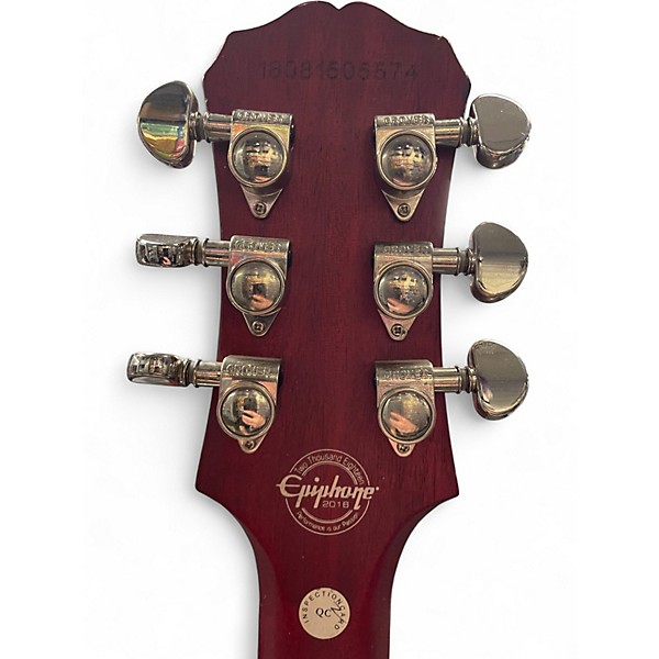 Used 2018 Epiphone Les Paul Standard Cherry Sunburst Solid Body Electric Guitar