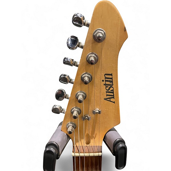 Used Austin AU731 Black and White Solid Body Electric Guitar