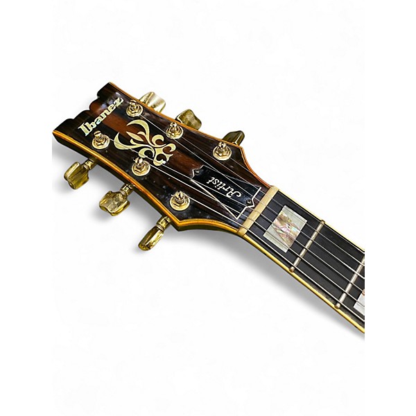 Vintage 1980s Ibanez AR300 Brown Sunburst Solid Body Electric Guitar