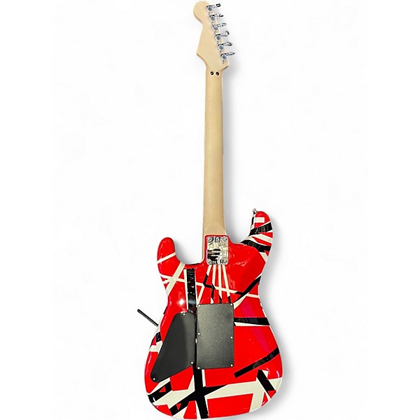 Used EVH Striped Series RED AND BLACK Solid Body Electric Guitar