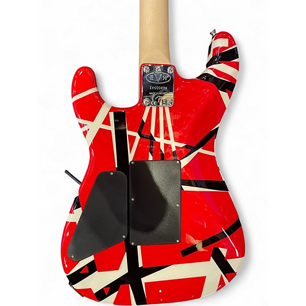 Used EVH Striped Series RED AND BLACK Solid Body Electric Guitar