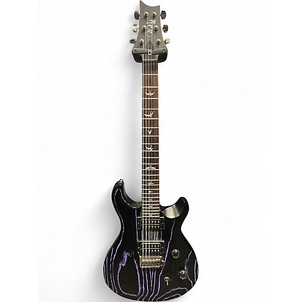 Used PRS Swamp Ash CE Sandblasted Black and Purple Solid Body Electric Guitar