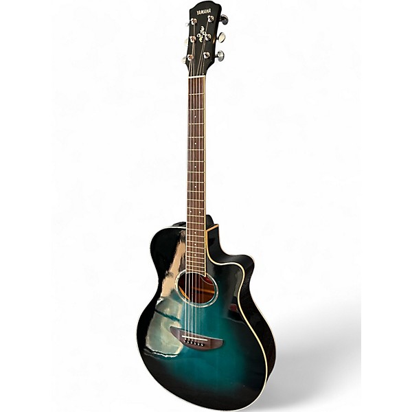 Used Yamaha APX600 Oriental Blue Burst Acoustic Electric Guitar