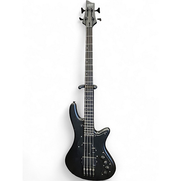 Used Schecter Guitar Research Stiletto Stealth Stealth Black Electric Bass Guitar