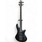 Used Schecter Guitar Research Stiletto Stealth Stealth Black Electric Bass Guitar