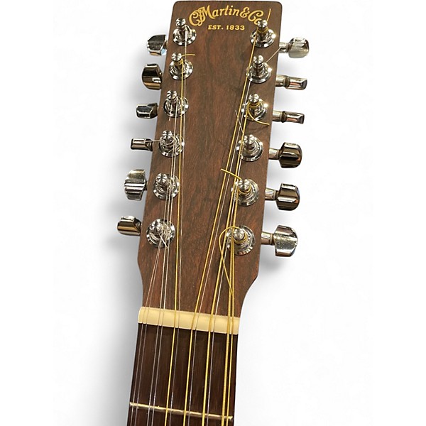 Used Martin DX 2 LEFT HANDED Natural 12 String Acoustic Electric Guitar