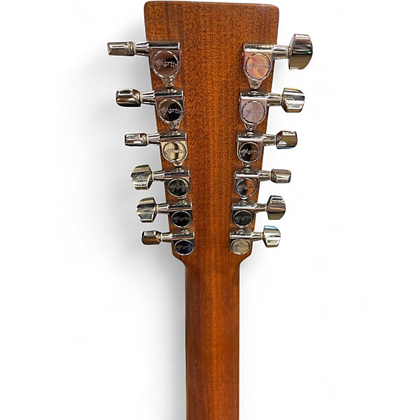 Used Martin DX 2 LEFT HANDED Natural 12 String Acoustic Electric Guitar