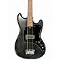 Vintage 1976 Fender Musicmaster Black Electric Bass Guitar