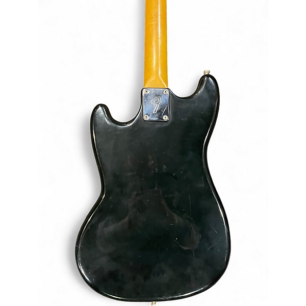 Vintage 1976 Fender Musicmaster Black Electric Bass Guitar