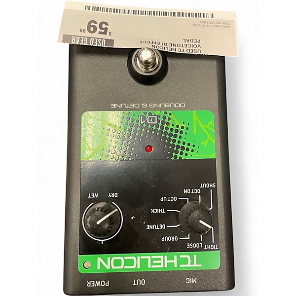 Used TC Helicon VOICETONE D1 Effect Pedal