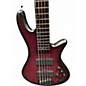 Used Schecter Guitar Research Stiletto Studio 5 String Transparent Purple Burst Electric Bass Guitar