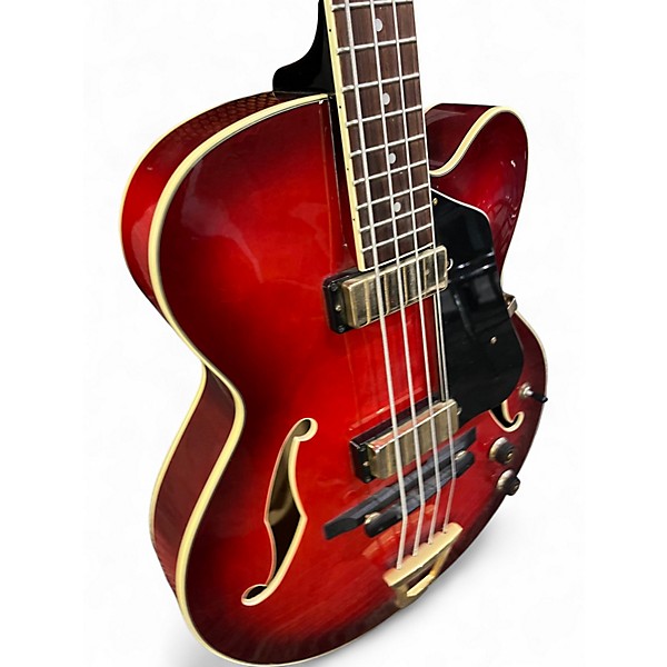 Used Ibanez AEB200 Candy Red Burst Electric Bass Guitar