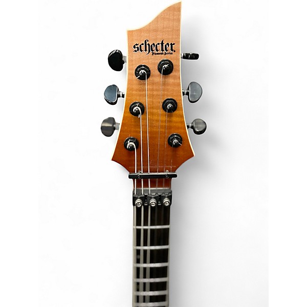Used Schecter Guitar Research C1 FR S SLS Elite Tiger Eye Solid Body Electric Guitar