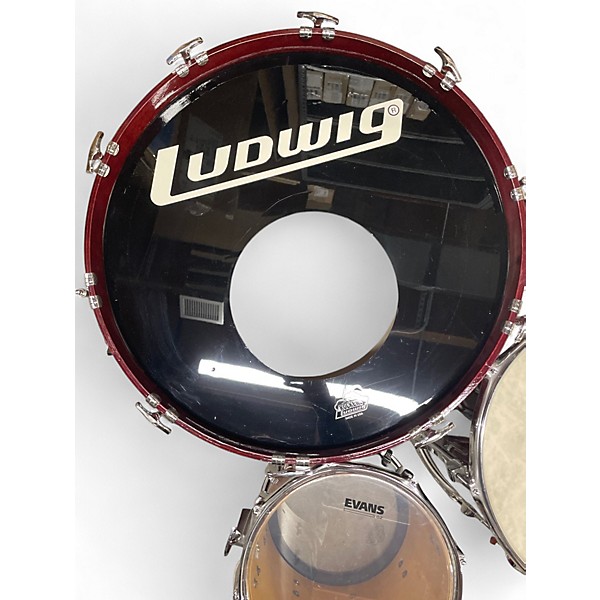 Used Ludwig 6 Piece Classic Maple Cherry Drum Kit