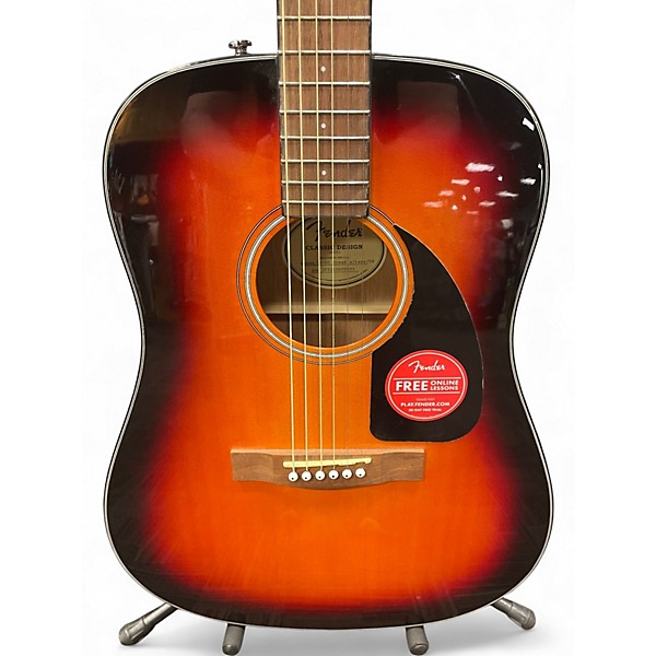 Used Fender CD60 Dreadnought 2 Color Sunburst Acoustic Guitar