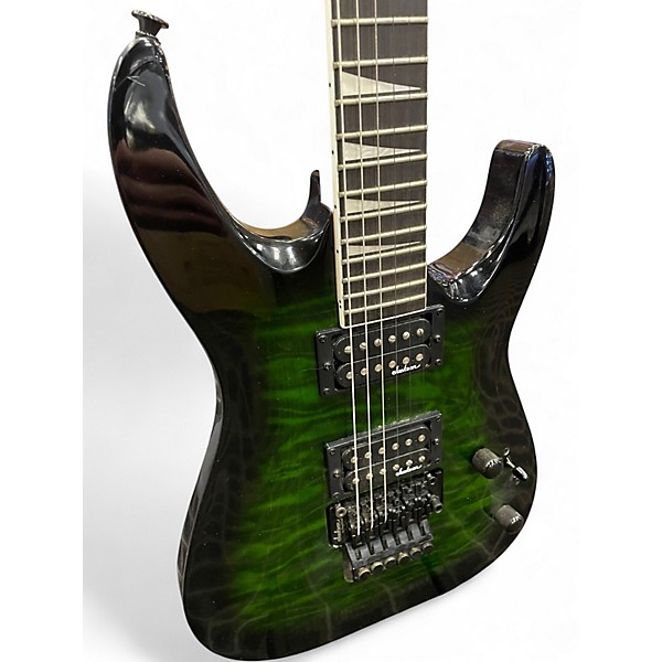 Used Jackson JS32Q DKA ARCH TOP Transparent Green Burst Solid Body Electric Guitar