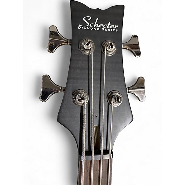 Used Schecter Guitar Research STILETTO STUDIO Black Electric Bass Guitar