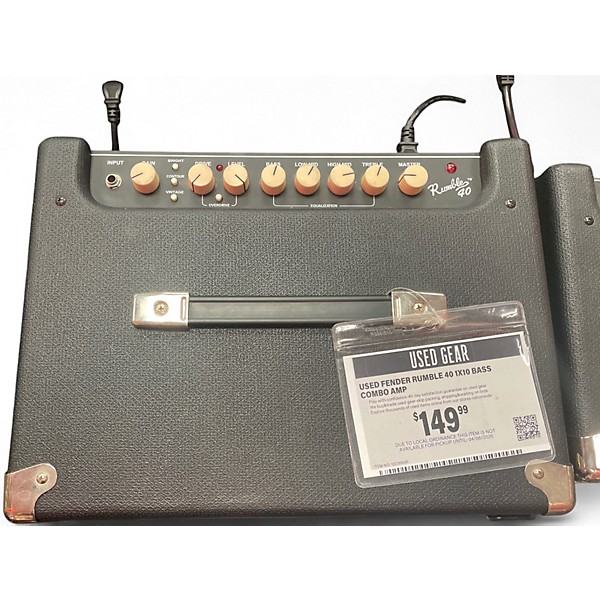 Used Fender Rumble 40 1X10 Bass Combo Amp