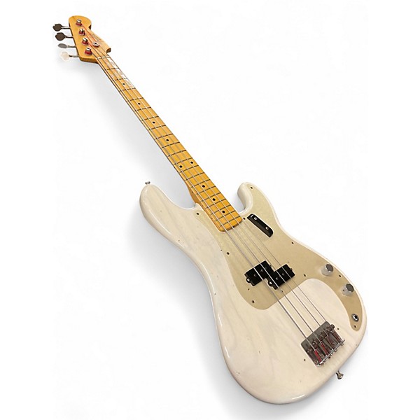 Used Fender 1957 Relic Precision Bass AGED WHITE BLONDE Electric Bass Guitar