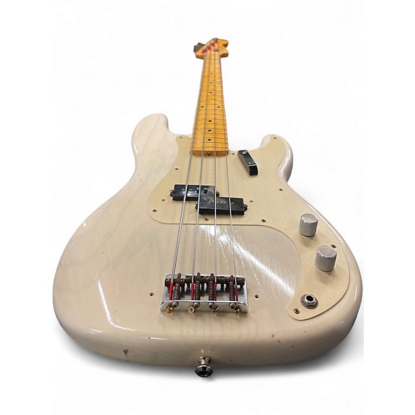 Used Fender 1957 Relic Precision Bass AGED WHITE BLONDE Electric Bass Guitar