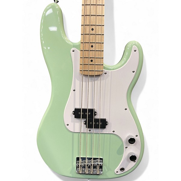 Used Squier Precision Bass Surf Green Electric Bass Guitar