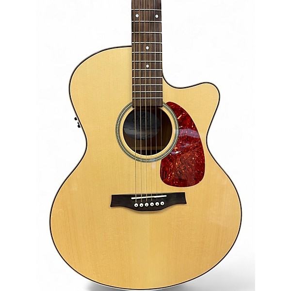 Used Seagull Performer CW Mini-Jumbo  flame maple HG QIT Cutaway Natural Acoustic Electric Guitar