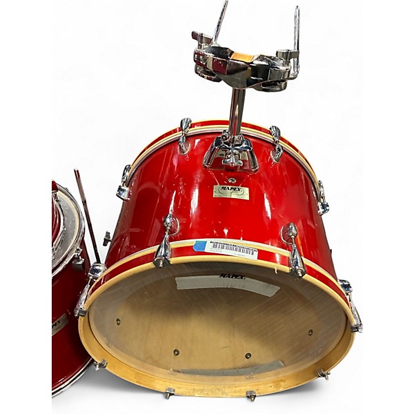 Used Mapex 5 Piece v series red Drum Kit