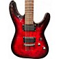 Used Schecter Guitar Research Demon 6 Trans Red Solid Body Electric Guitar