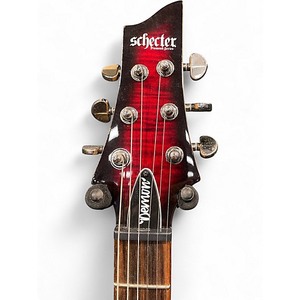 Used Schecter Guitar Research Demon 6 Trans Red Solid Body Electric Guitar