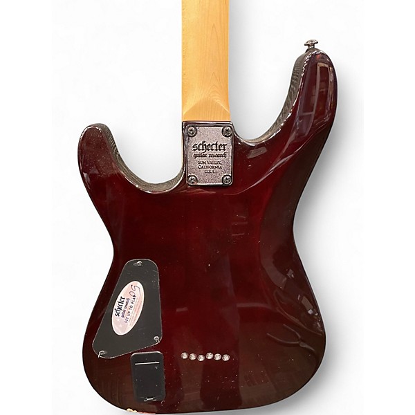 Used Schecter Guitar Research Demon 6 Trans Red Solid Body Electric Guitar