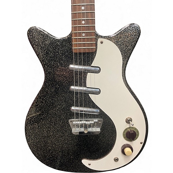 Used Danelectro DC3 black sparkle Solid Body Electric Guitar