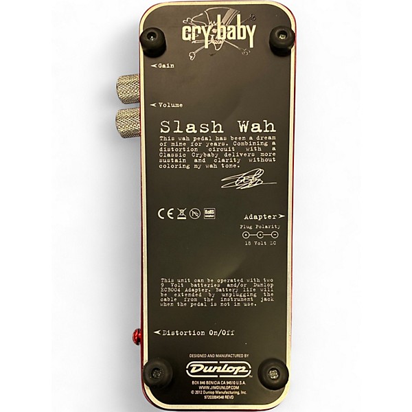 Used Dunlop SW95 Cry Baby Slash Wah Effect Pedal