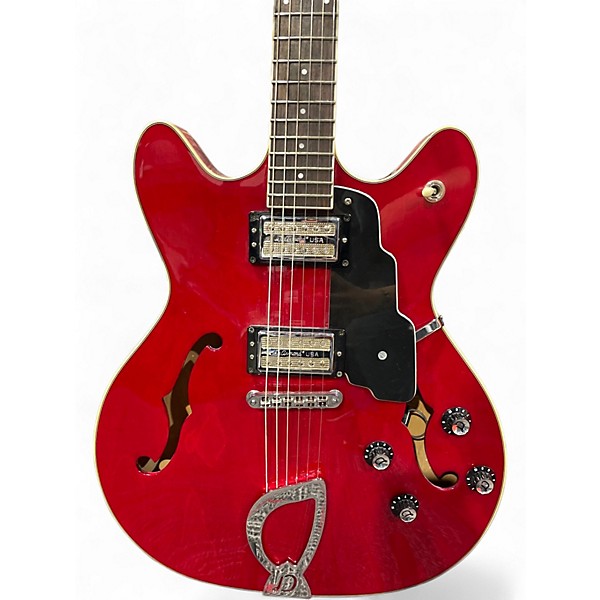 Used DeArmond Starfire Custom Red Hollow Body Electric Guitar