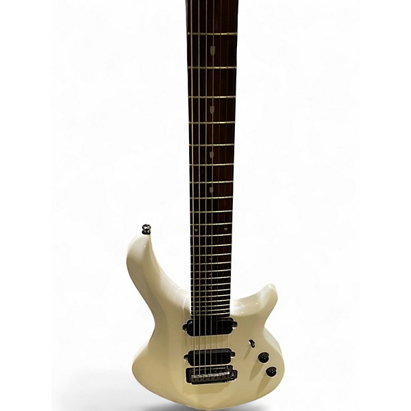Used Sterling by Music Man JP MAJESTY 7 STRING White Solid Body Electric Guitar