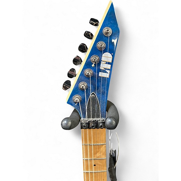 Used 2012 ESP MH103QMA Blue Solid Body Electric Guitar