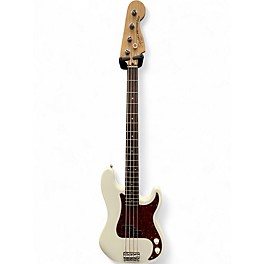 Used Squier Precision Bass White Electric Bass Guitar