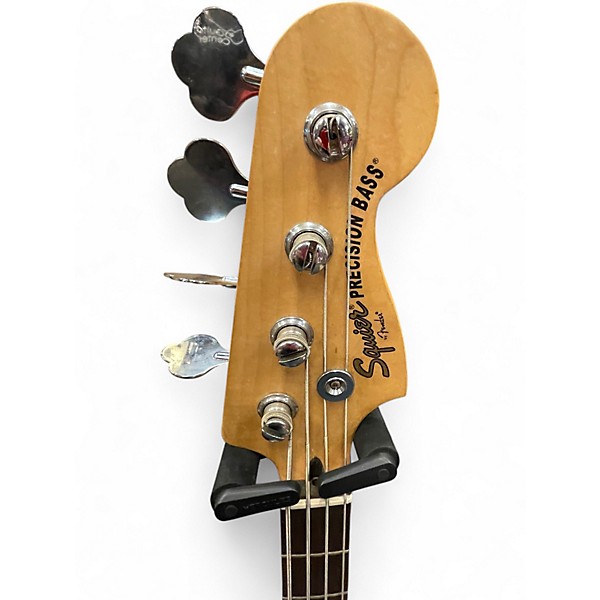 Used Squier Precision Bass White Electric Bass Guitar