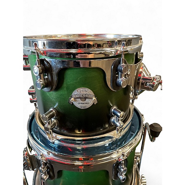 Used PDP by DW 5 Piece PLATINUM Trans Green Drum Kit