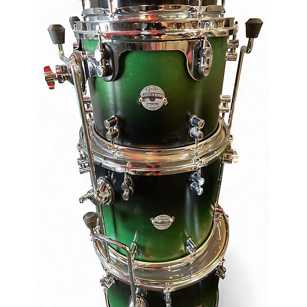 Used PDP by DW 5 Piece PLATINUM Trans Green Drum Kit