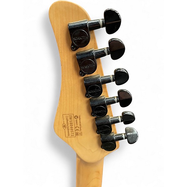 Used Schecter Guitar Research Diamond Series PT Blue Flame Burst Solid Body Electric Guitar